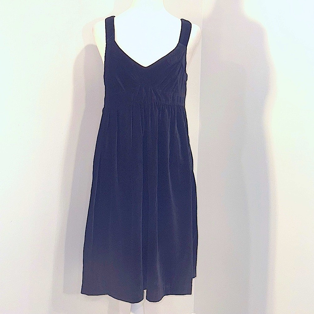 Lands End Canvas 1963 Black Velvet Holiday Dress Size 8